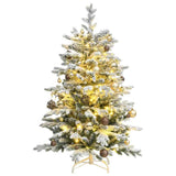 Artificial Hinged Christmas Tree with 150 LEDs & Ball Set 150 cm