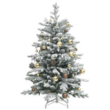 Artificial Hinged Christmas Tree with 150 LEDs & Ball Set 150 cm - Top-Down View