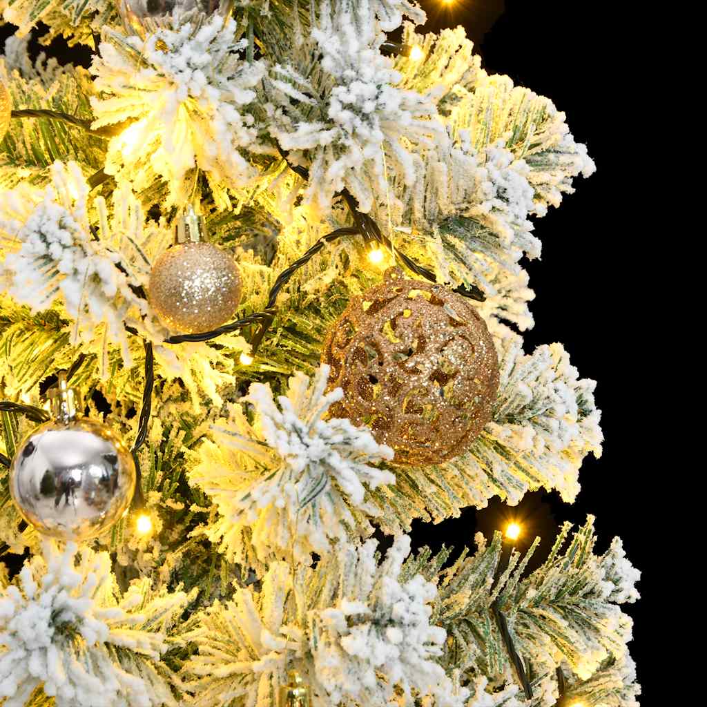 Artificial Hinged Christmas Tree with 150 LEDs & Ball Set 120 cm