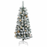 Artificial Hinged Christmas Tree with 150 LEDs & Ball Set 120 cm - Top-Down View