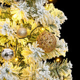 Artificial Hinged Christmas Tree with 150 LEDs & Ball Set 150 cm