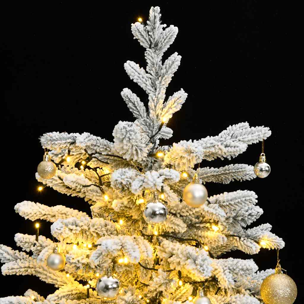 Artificial Hinged Christmas Tree with 150 LEDs & Ball Set 120 cm