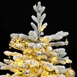 Artificial Hinged Christmas Tree with 150 LEDs & Ball Set 120 cm