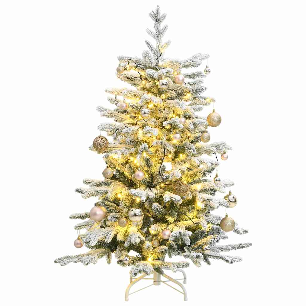 Artificial Hinged Christmas Tree with 150 LEDs & Ball Set 150 cm