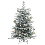 Artificial Hinged Christmas Tree with 150 LEDs & Ball Set 150 cm