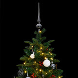 Artificial Hinged Christmas Tree with 150 LEDs & Ball Set 120 cm