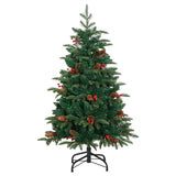 Artificial Hinged Christmas Tree with 150 LEDs & Ball Set 120 cm