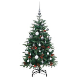 Artificial Hinged Christmas Tree with 150 LEDs & Ball Set 150 cm - Top-Down View