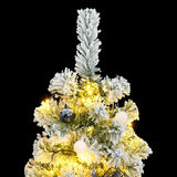 Artificial Hinged Christmas Tree with 150 LEDs & Ball Set 120 cm - Side View