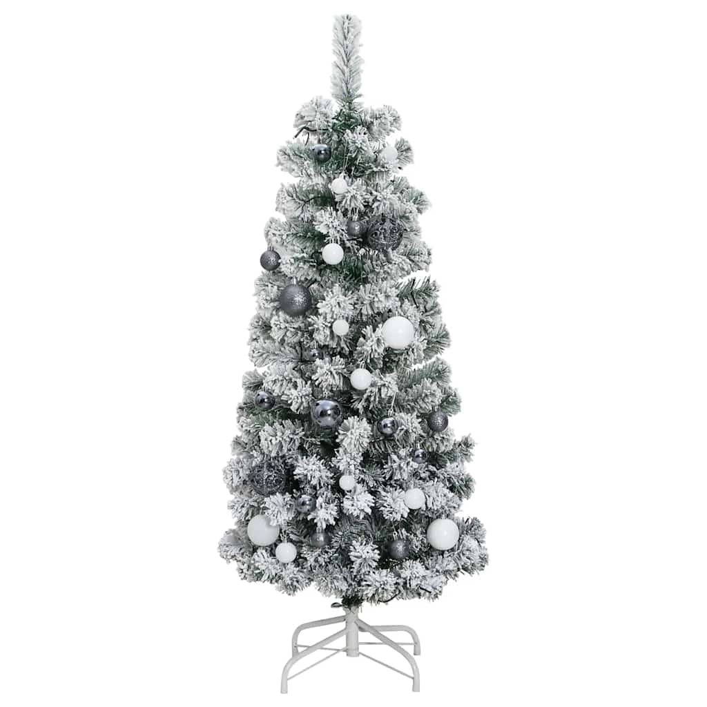 Artificial Hinged Christmas Tree with 150 LEDs & Ball Set 120 cm