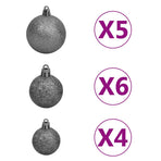 Artificial Hinged Christmas Tree with 150 LEDs & Ball Set 120 cm