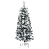 Artificial Hinged Christmas Tree with 150 LEDs & Ball Set 150 cm - 45-Degree Angle