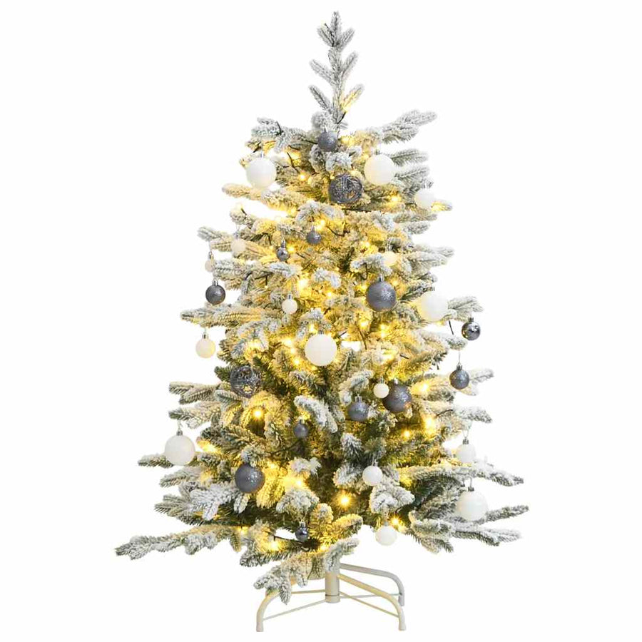 Artificial Hinged Christmas Tree with 150 LEDs & Ball Set 120 cm