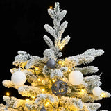 Artificial Hinged Christmas Tree with 150 LEDs & Ball Set 120 cm - Front View