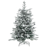 Artificial Hinged Christmas Tree with 150 LEDs & Ball Set 120 cm - Top-Down View