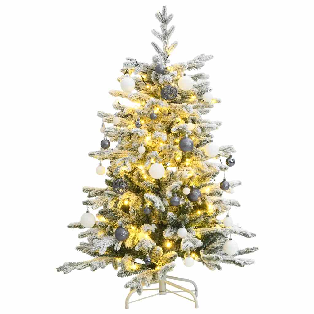 Artificial Hinged Christmas Tree with 150 LEDs & Ball Set 150 cm
