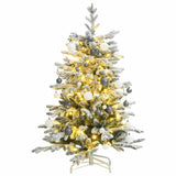 Artificial Hinged Christmas Tree with 150 LEDs & Ball Set 150 cm