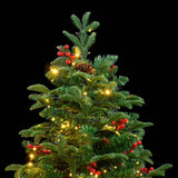 Artificial Hinged Christmas Tree 300 LEDs 180 cm - Side View