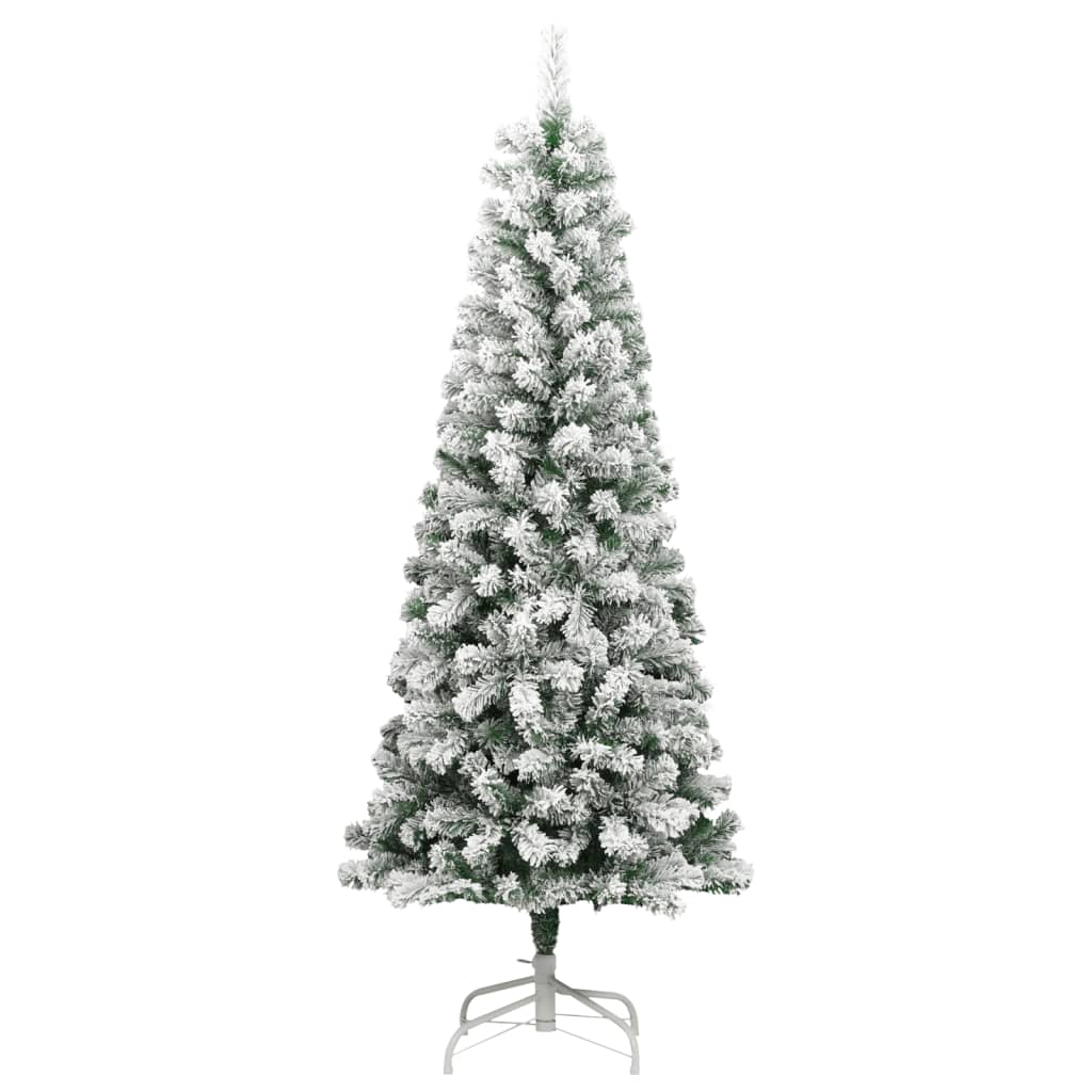 Artificial Hinged Christmas Tree 300 LEDs & Flocked Snow 210 cm