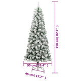 Artificial Hinged Christmas Tree 300 LEDs & Flocked Snow 210 cm - Extra Image