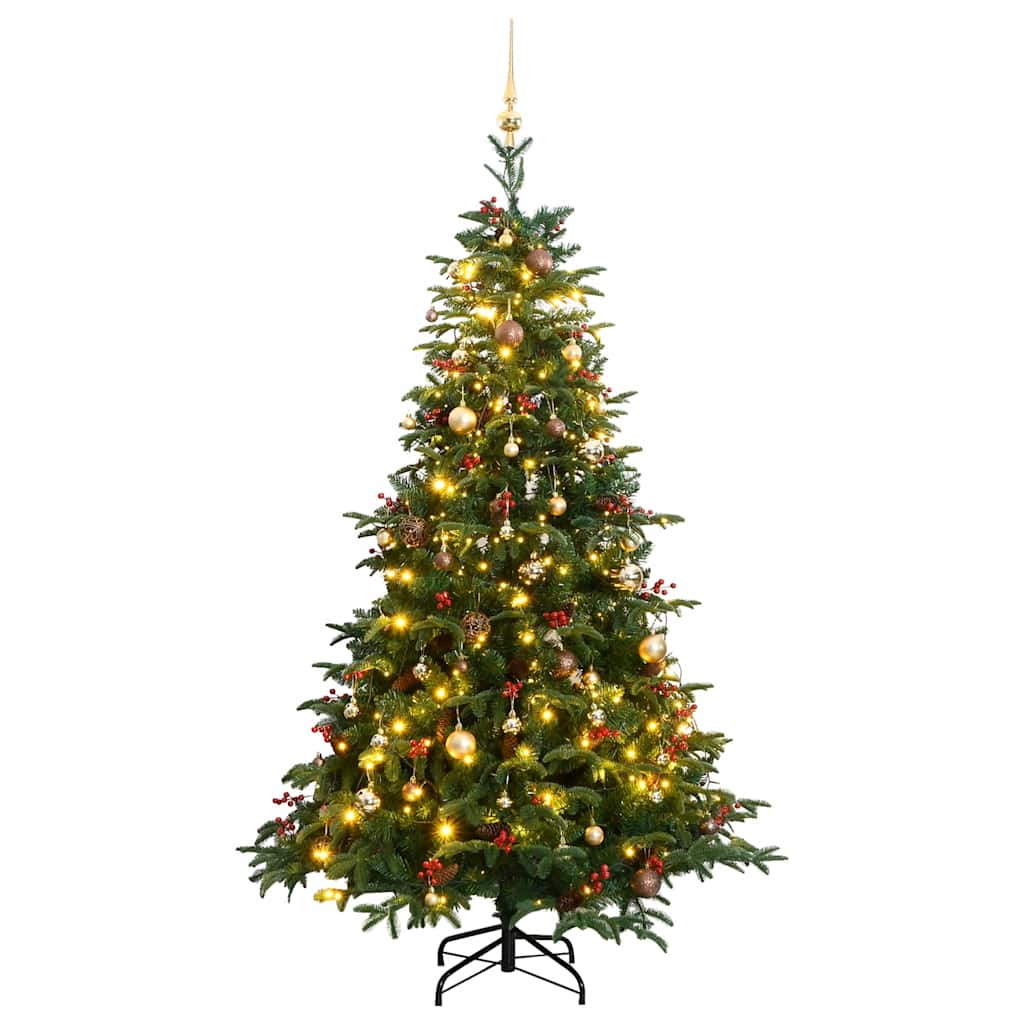 Artificial Hinged Christmas Tree with 300 LEDs & Ball Set 180 cm