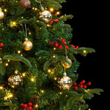 Artificial Hinged Christmas Tree with 300 LEDs & Ball Set 180 cm - Front View