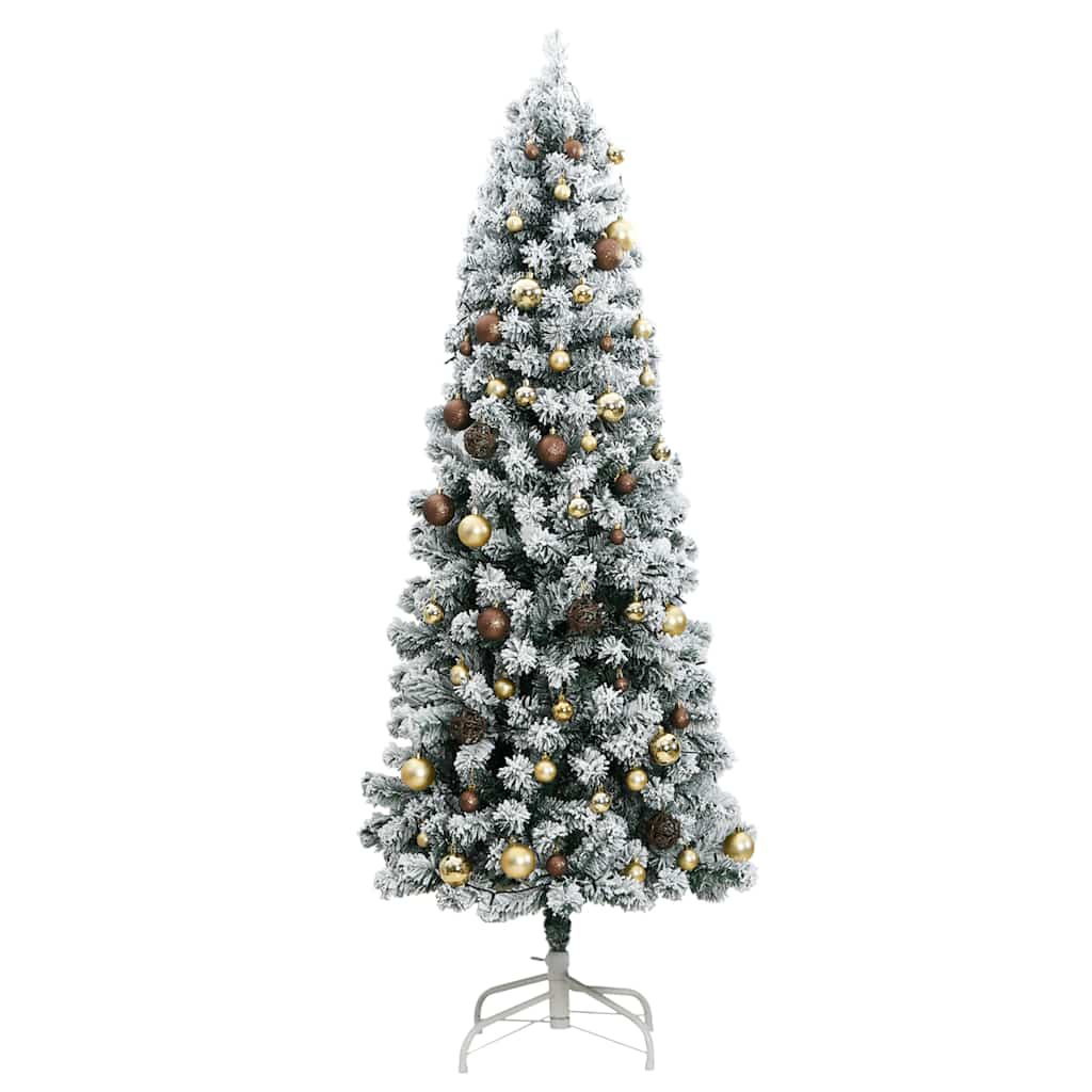 Artificial Hinged Christmas Tree with 300 LEDs & Ball Set 210 cm