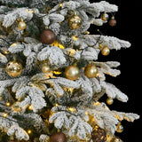 Artificial Hinged Christmas Tree 300 LEDs & Ball Set 210 cm - Front View