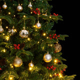 Artificial Hinged Christmas Tree with 300 LEDs & Ball Set 180 cm - Side View