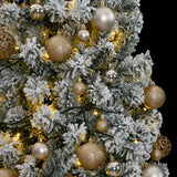 Artificial Hinged Christmas Tree with 300 LEDs & Ball Set 180 cm