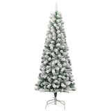 Artificial Hinged Christmas Tree with 300 LEDs & Ball Set 210 cm - 45-Degree Angle