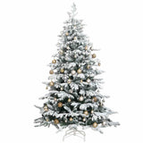 Artificial Hinged Christmas Tree 300 LEDs & Ball Set 180 cm - Top-Down View