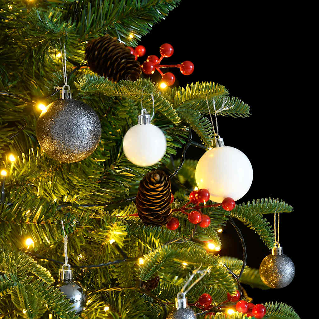 Artificial Hinged Christmas Tree with 300 LEDs & Ball Set 180 cm