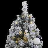 Artificial Hinged Christmas Tree with 300 LEDs & Ball Set 180 cm - Side View