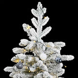 Artificial Hinged Christmas Tree 300 LEDs & Ball Set 180 cm - Front View