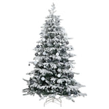 Artificial Hinged Christmas Tree 300 LEDs & Ball Set 210 cm - Top-Down View