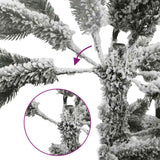 Artificial Hinged Christmas Tree 300 LEDs & Ball Set 240 cm - Rear View