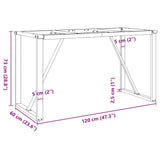 Dining Table Legs O-Frame 120x60x73 cm Steel