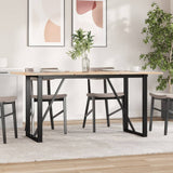 Dining Table Legs O-Frame 140x60x73 cm Steel - Side View