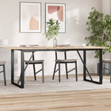 Dining Table Legs O-Frame 160x80x73 cm Steel - Side View