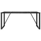 Dining Table Legs O-Frame 160x80x73 cm Steel - Top-Down View