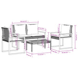 4 Piece Garden Lounge Set with Cushions Mix Beige Poly Rattan