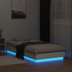 Bed Frame without Mattress with LED Lights White 90x190 cm