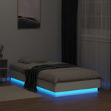 Bed Frame without Mattress with LED Lights White 90x190 cm - 45-Degree Angle