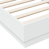 Bed Frame without Mattress with LED Lights White 90x190 cm - Extra Image