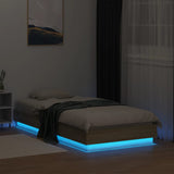 Bed Frame without Mattress with LED Lights Sonoma Oak 90x190 cm