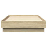 Bed Frame without Mattress with LED Lights Sonoma Oak 90x190 cm