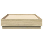 Bed Frame without Mattress with LED Lights Sonoma Oak 90x190 cm