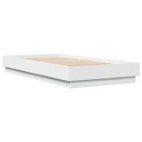 Bed Frame without Mattress White 90x190 cm Engineered Wood