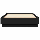 Bed Frame without Mattress Black 90x190 cm Engineered Wood - Top-Down View
